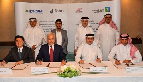 Saudi Aramco Signs Landmark Joint Venture Agreement with Lamprell, Bahri, and Hyundai