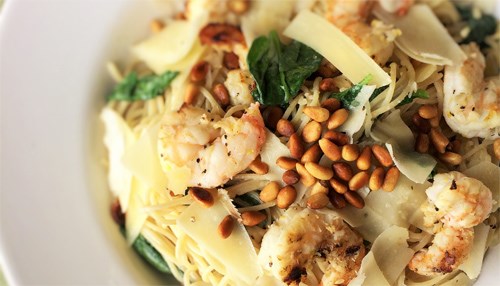 Angel Hair Pasta With Spinach And Pine Nuts