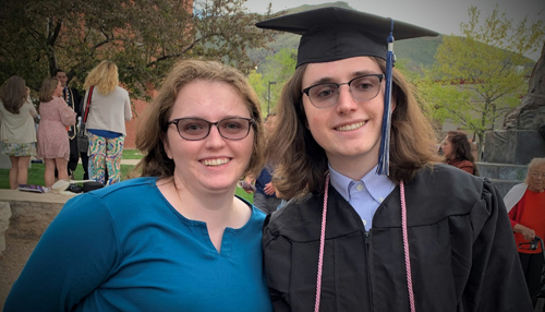 Victoria (Tori) Bahr and Xander Bahr Graduate